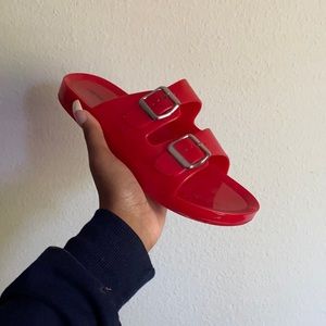 Two-Buckle Jelly Slides